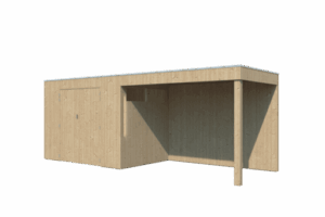 Tuinhuis QBV 600 x 198 smalle latjes - 8311EXT300