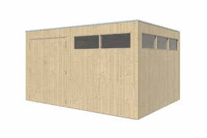 Tuinhuis QBV 399 x 298 smalle latjes - 8313